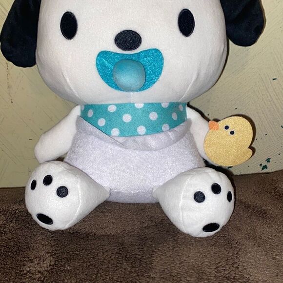 Pochacco Sanrio Bath Time Babydoll SANRIO 12” Doggie w/ binkie & duckie - Picture 5 of 9